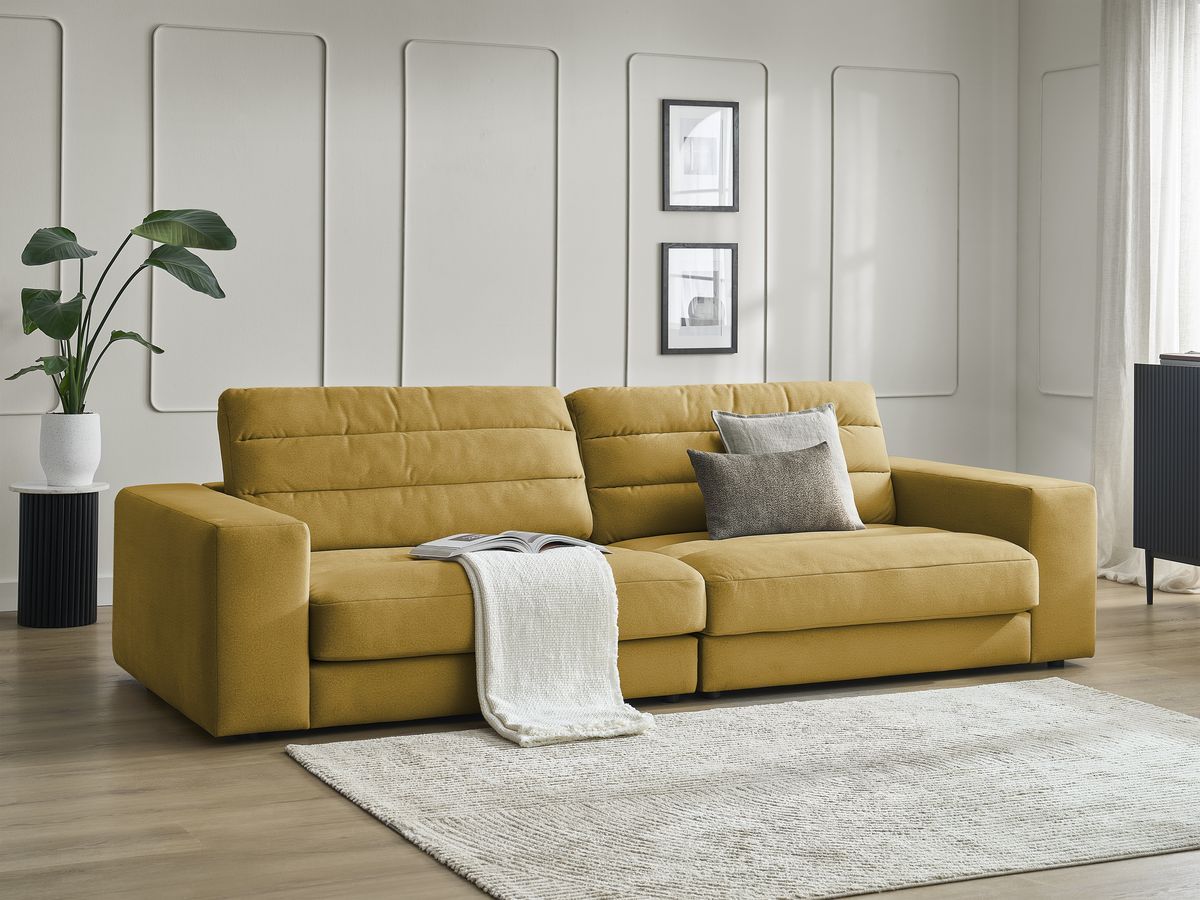 Bobochic Sierra Sofa 3-Sitzer Samt Gelb