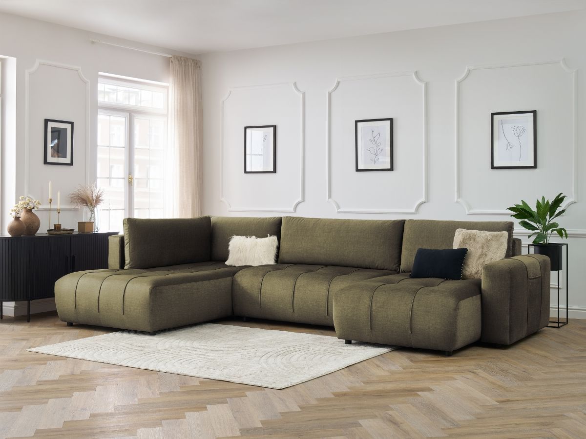 Bobochic Arsene Wohnlandschaft Samt Grün Ecke rechts