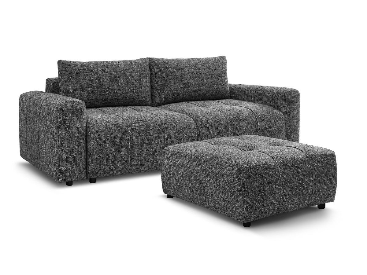Bobochic Arsene Schlafsofa 4-Sitzer mit Bettkasten und Pouf