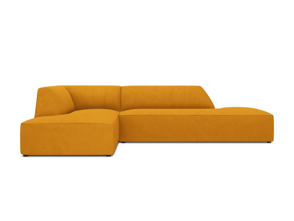Cosmopolitan Design Ecksofa Siena 4-Sitzer offen Kord Scala Gelb Links