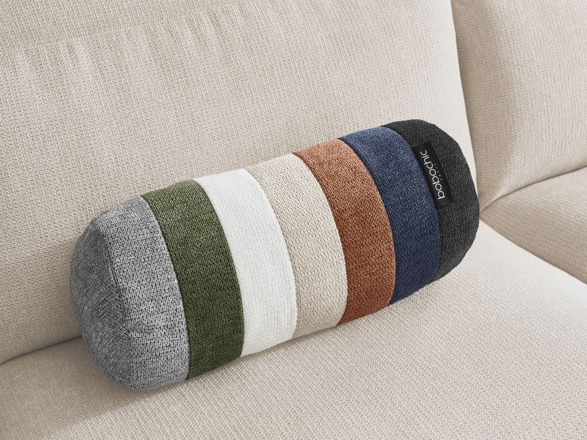 Bobochic Achille Ecksofa mit Schlaffunktion und Bettkasten Melange-Stoff Beige, Liegefläche 140 × 200 cm