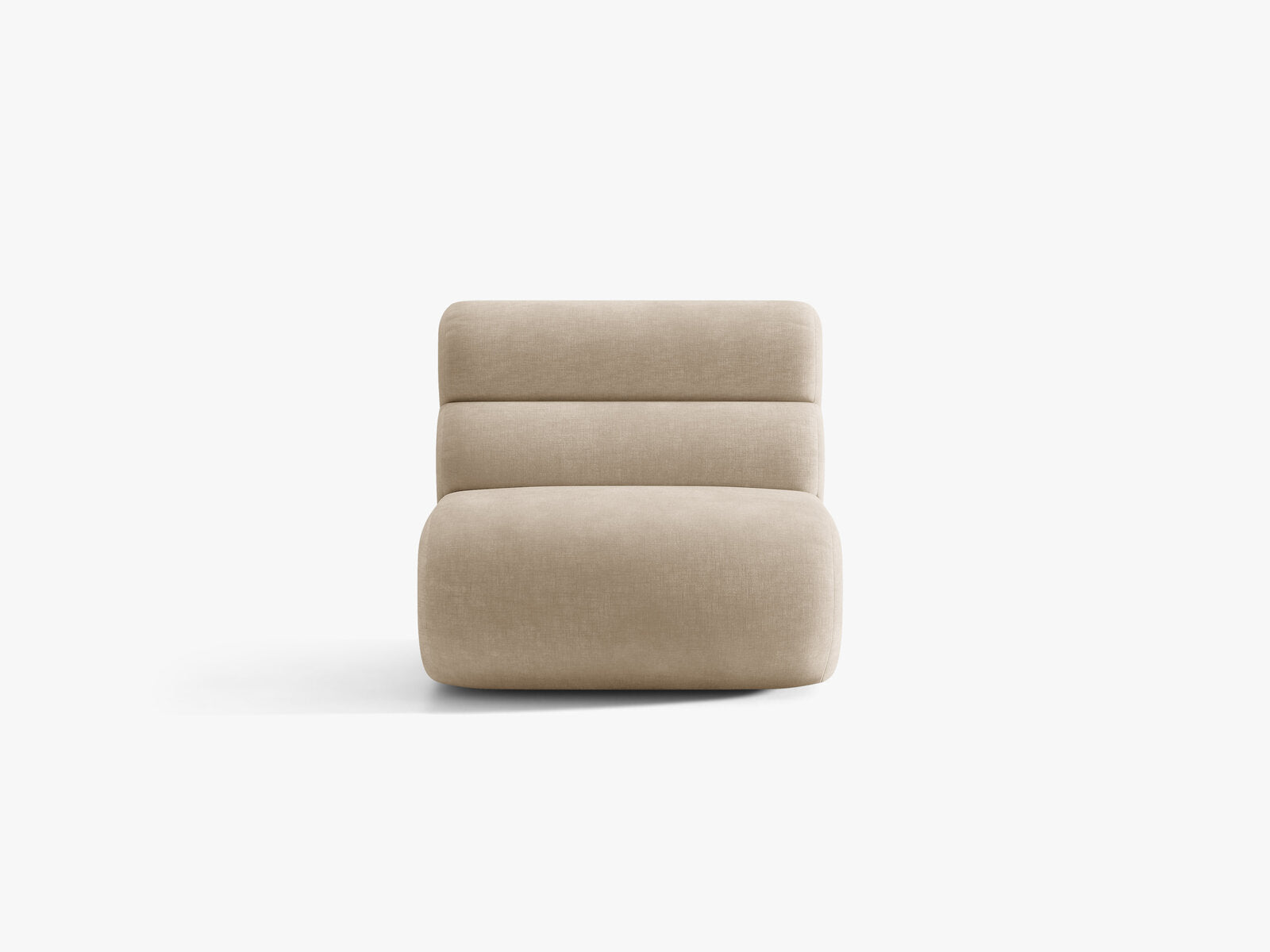 Micadoni Neo Sofamodul armlos Chenille Golden Dunkelbeige