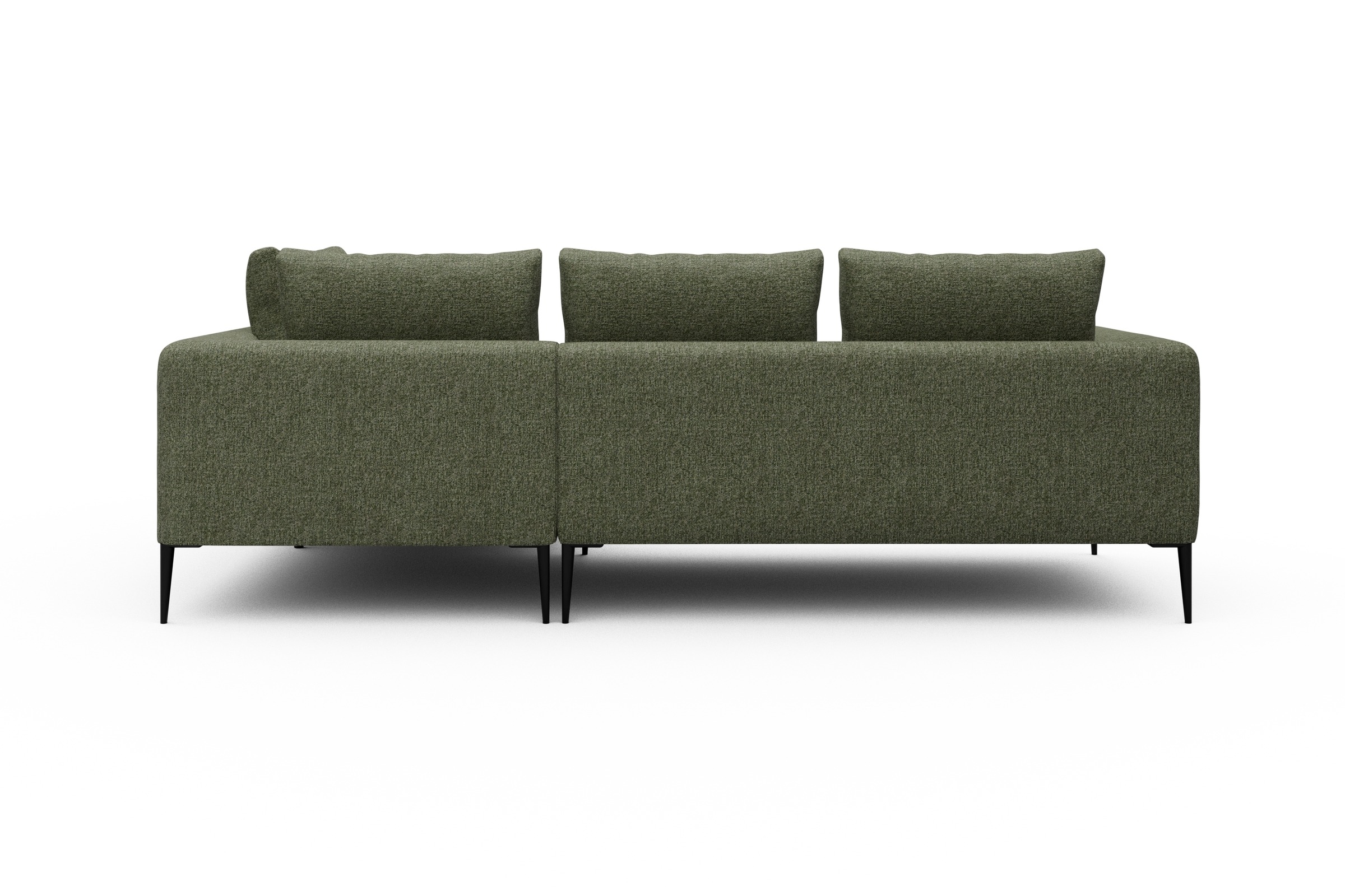 Ecksofa Paul Relax-Ecke rechts mit 2-Sitzer Carreno-Vivid-Green