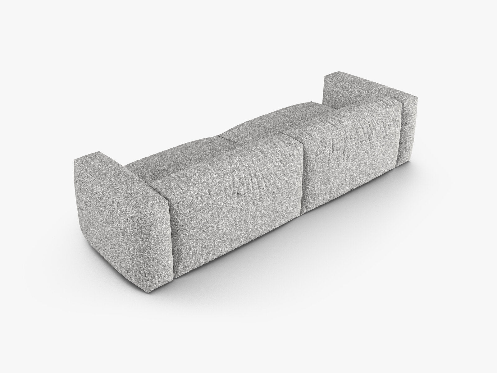 Micadoni Sofa Martina 4-Sitzer 90cm Sitztiefe Boucle Monet Silber