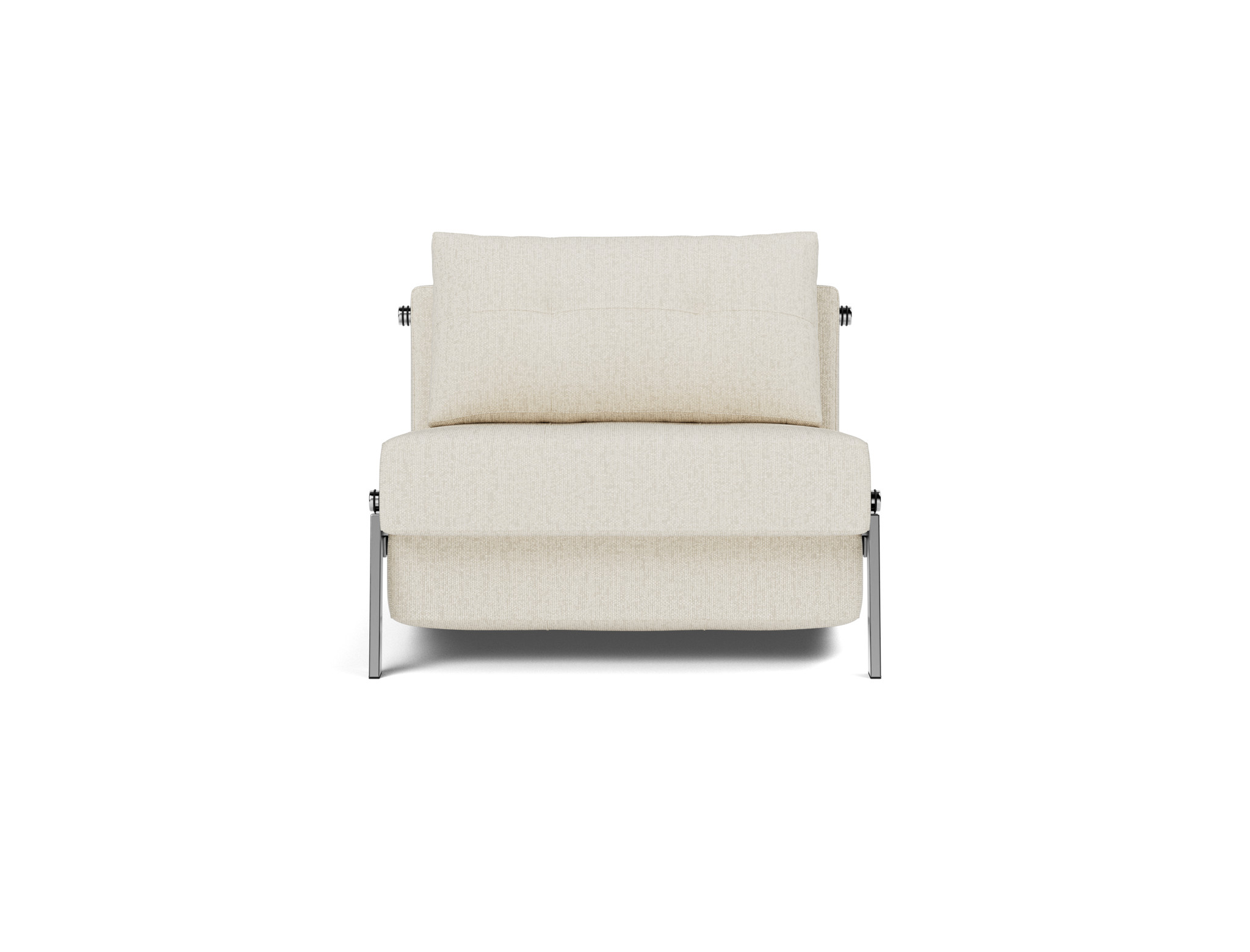 Schlafsessel Cubed 90 Boucle Skandi 531-Off-White Beine Chrom