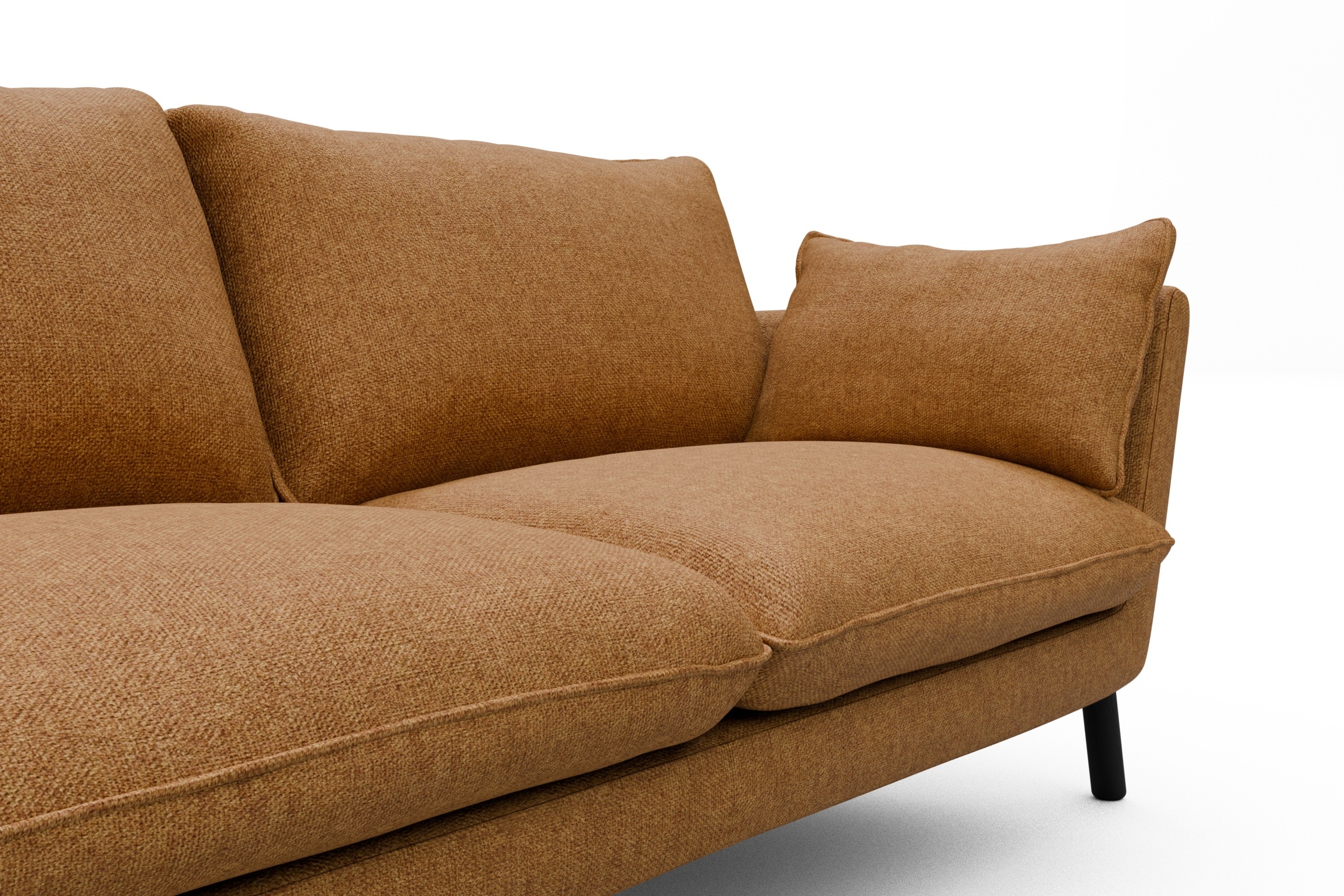 Sofa Emil 2-Sitzer Beinfarbe Eiche Schwarz Sama-Curcama