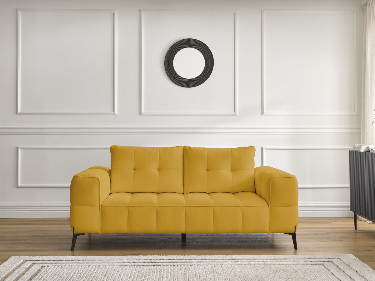 Bobochic Anis Sofa 2-Sitzer Strukturstoff Gelb