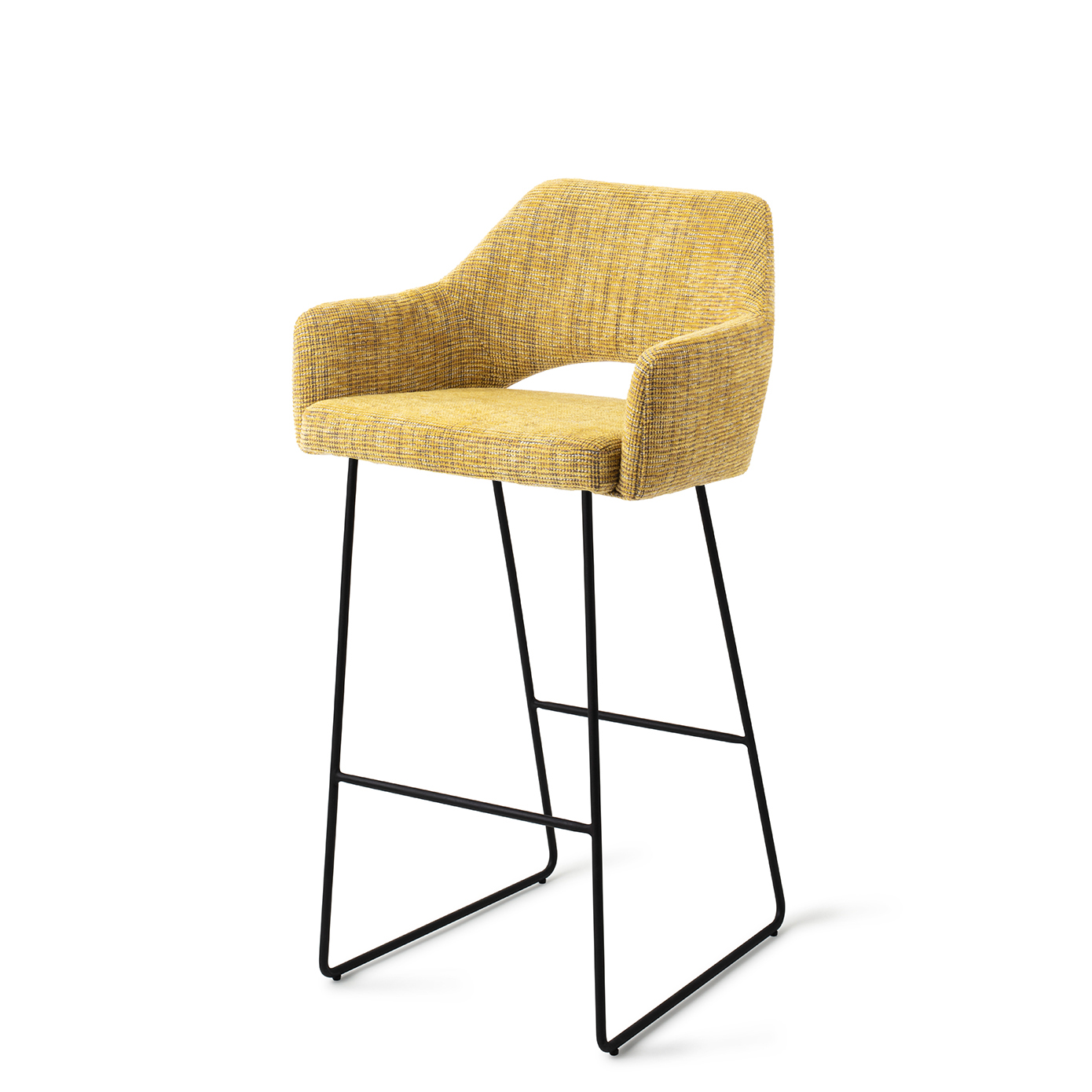 Jesper Home Barhocker Yanai Lemon Lines Slide Schwarz Barhöhe 75 cm