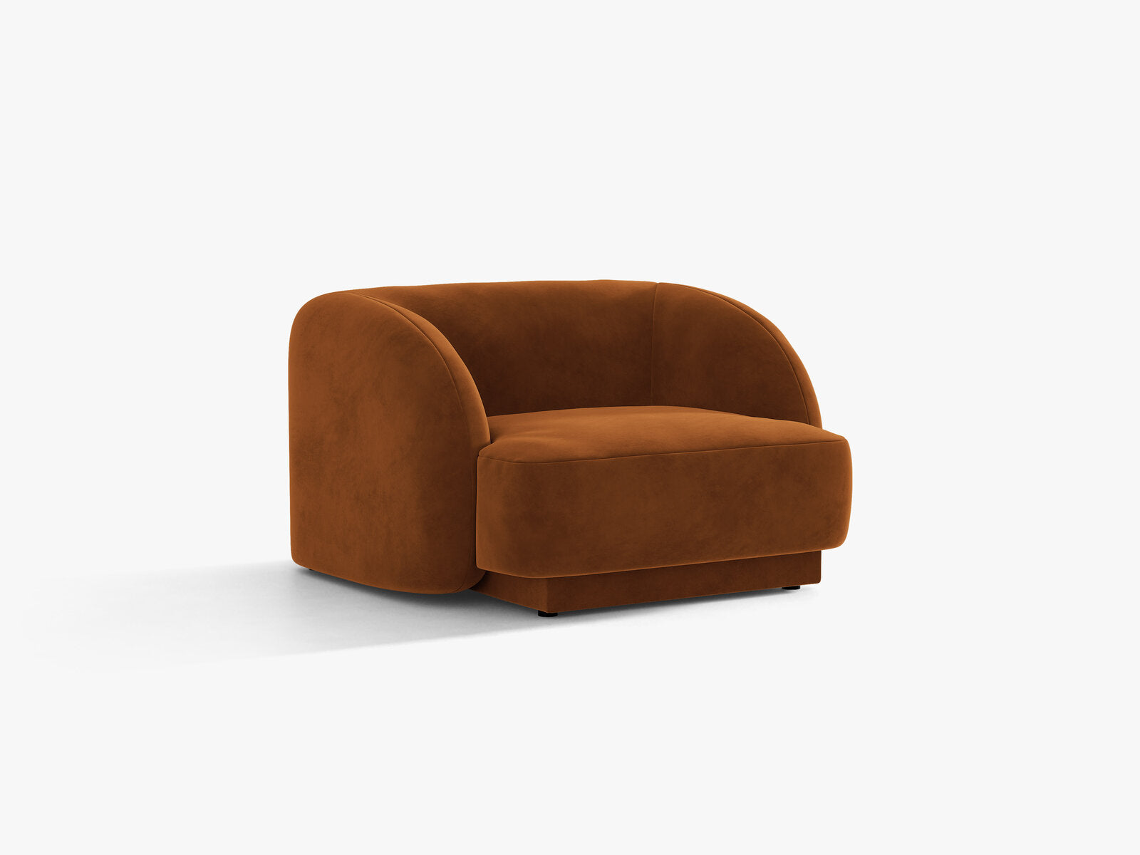 Micadoni Sessel Miley 1-Sitzer Samt Bluvel Terrakotta