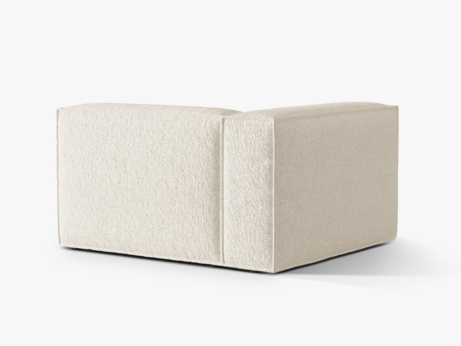 Micadoni Eckmodul Nuria 2-Sitzer Links Boucle Elfenbein