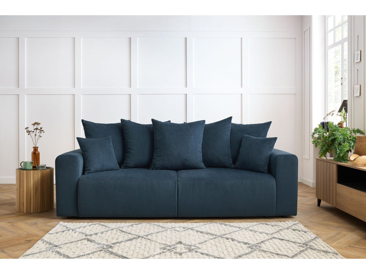 Bobochic Envy Sofa 3-Sitzer Cordsamt Dunkelblau