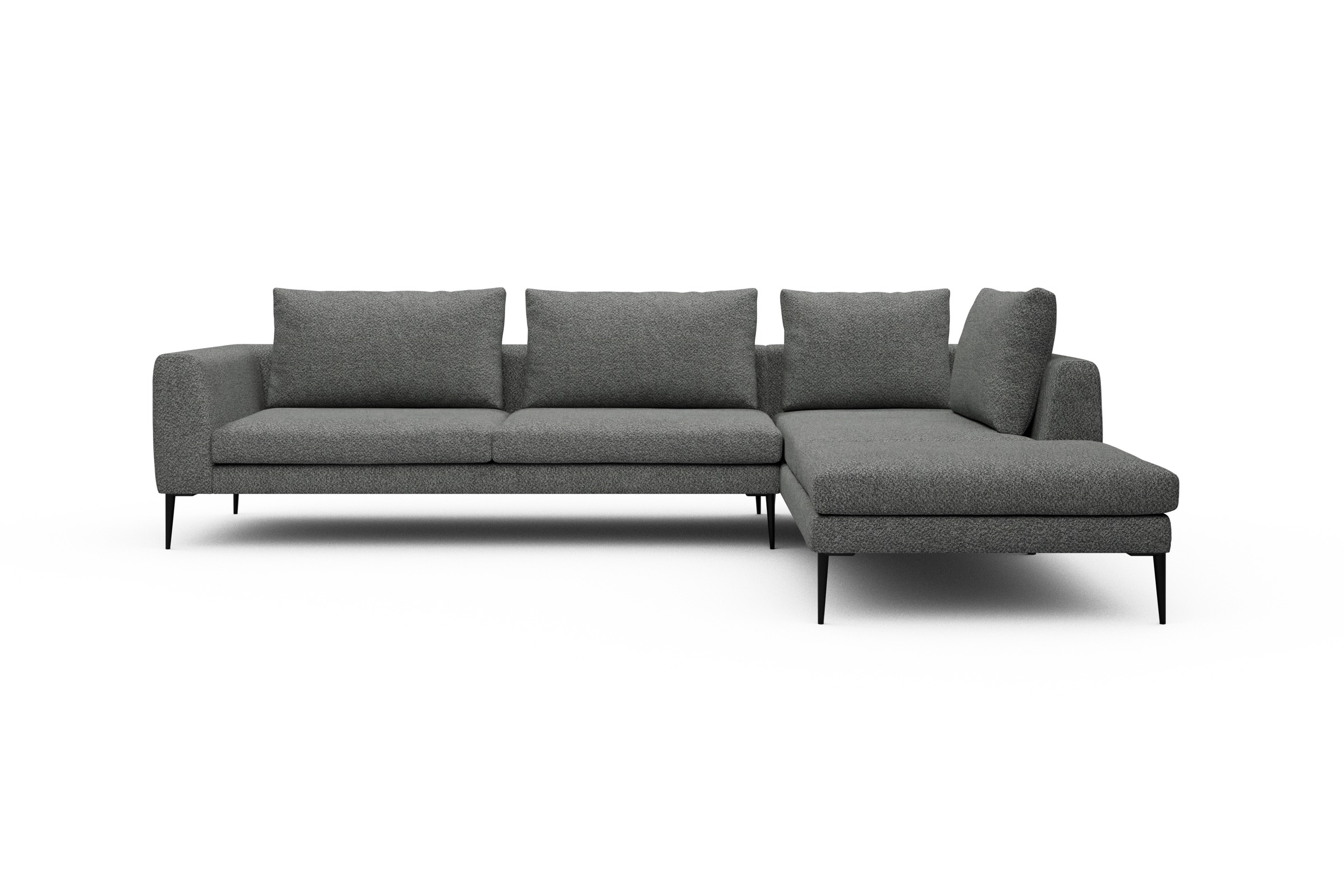 Skandi Home Ecksofa Paul Relax-Ecke links mit 3-Sitzer Vanora-Warm-Grey moebelfaktor