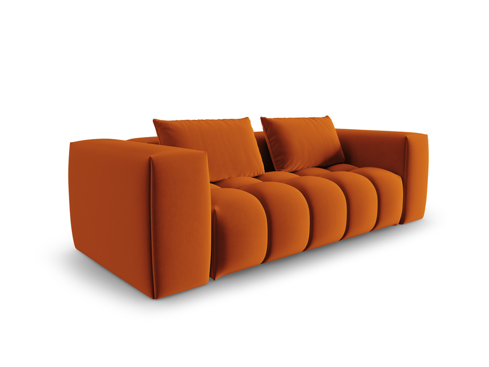 Cosmopolitan Design Sofa Verona 3-Sitzer kleine Version Samt Casino Terrakotta