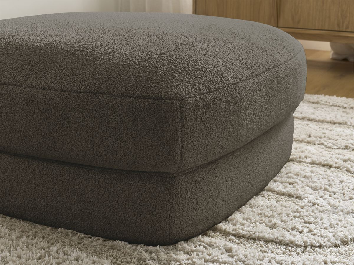 Bobochic Leonore Pouf Bouclé-Stoff Braun
