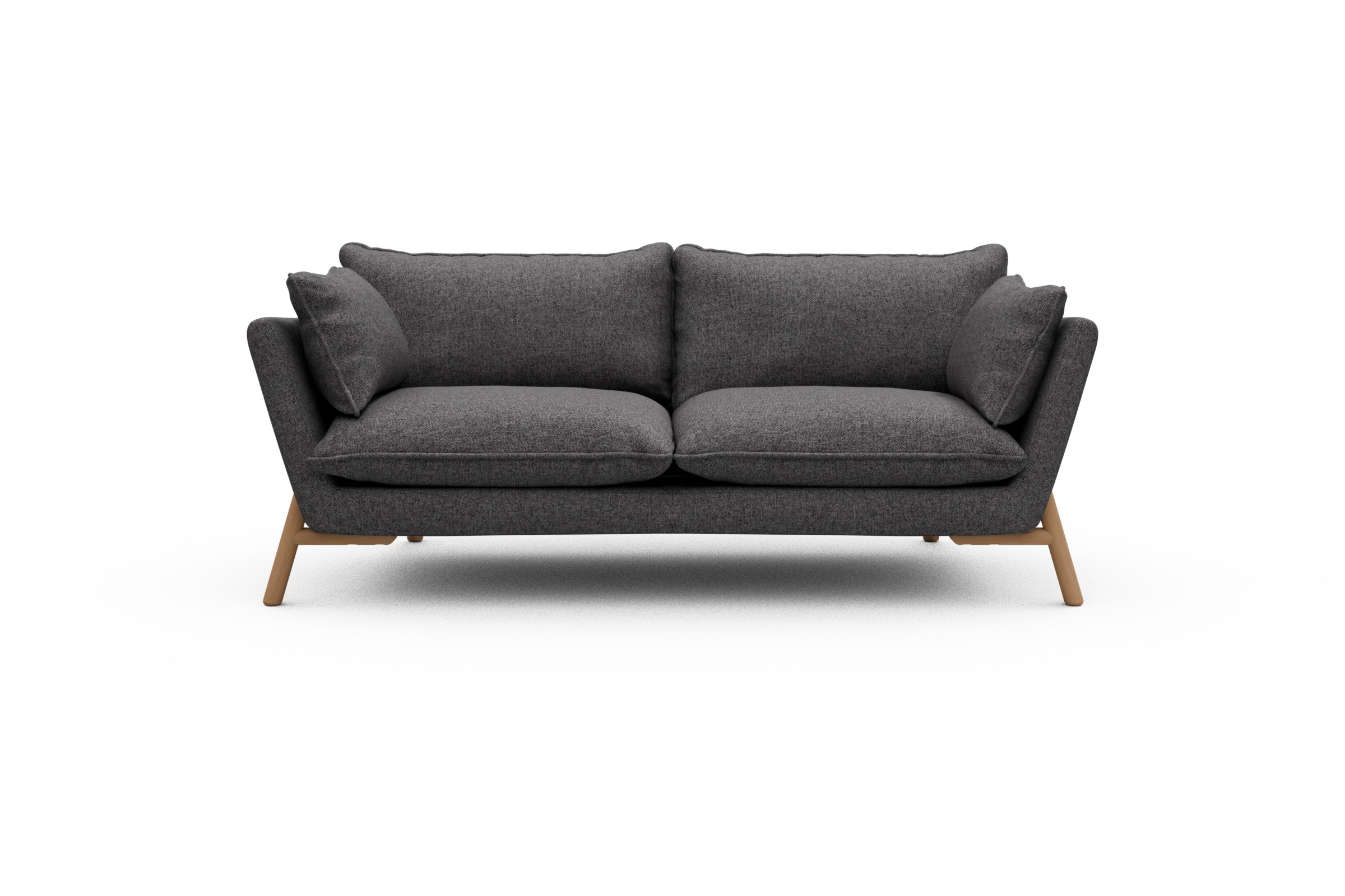 Skandi Home Sofa Emil PREMIUM 2-Sitzer Beinfarbe Eiche Natur Sama-Antracite moebelfaktor