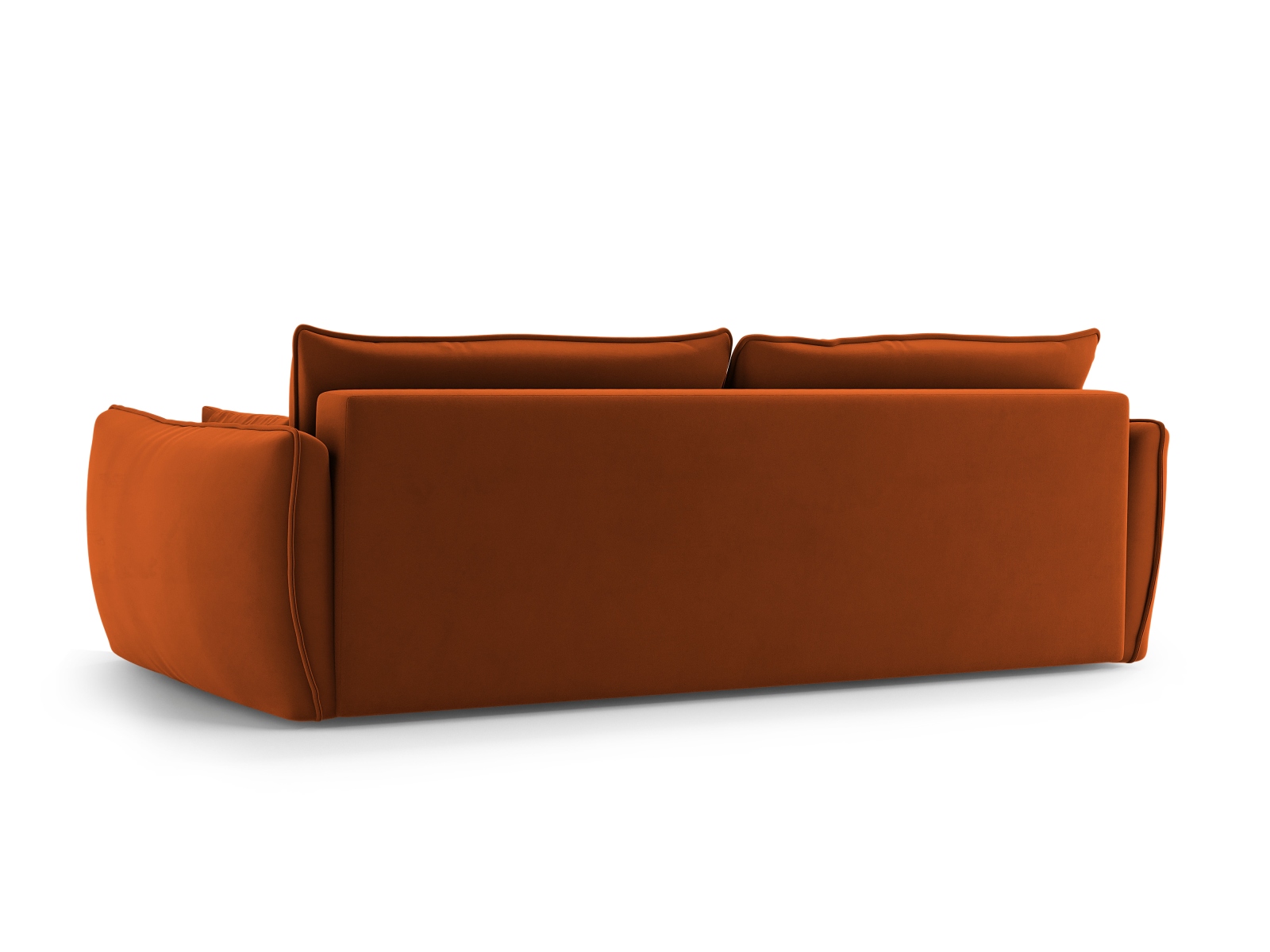 Cosmopolitan Design Schlafsofa Matera 3-Sitzer mit Bettkasten Samt Salvador Terrakotta
