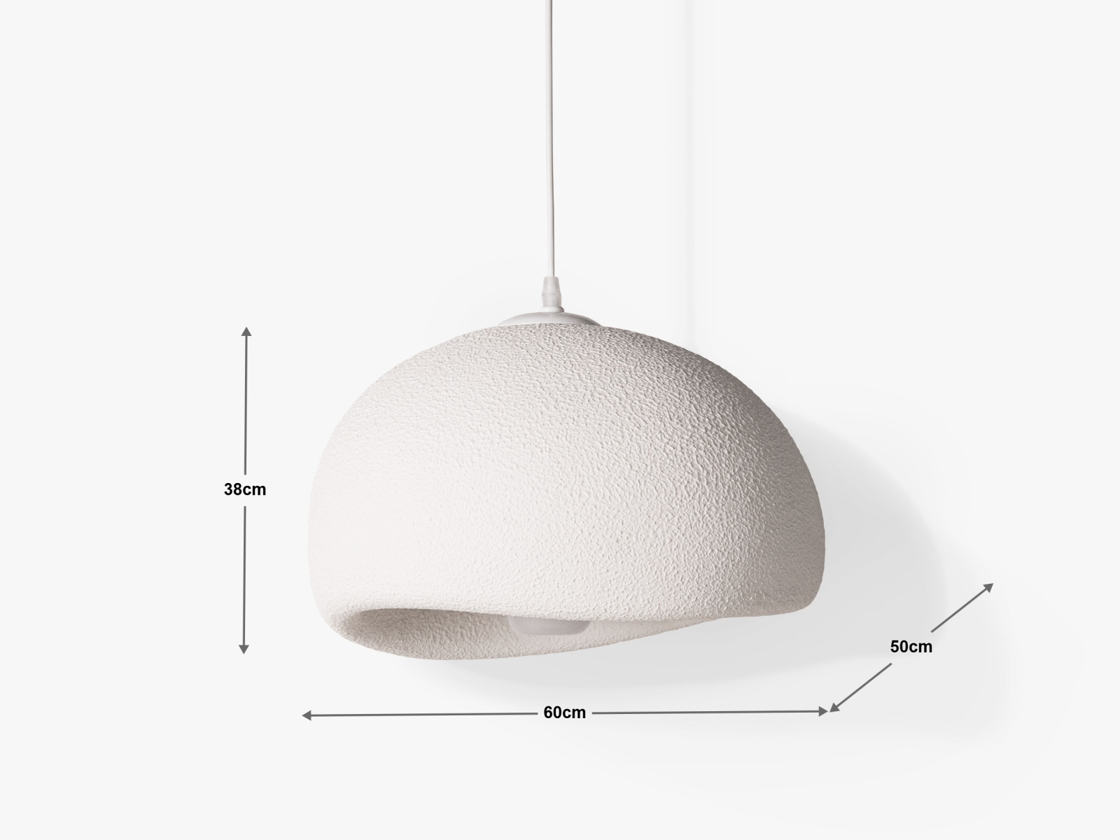 Micadoni Edu Pendelleuchte Weiß 60cm