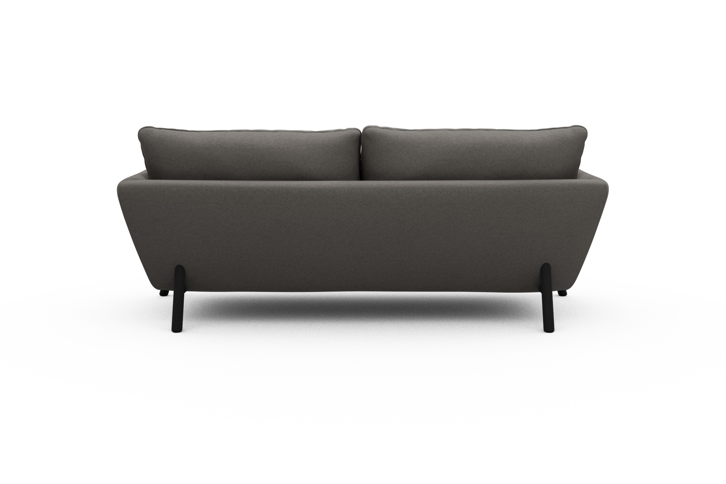 Sofa Emil 3-Sitzer Beinfarbe Eiche Schwarz Satya-Taupe