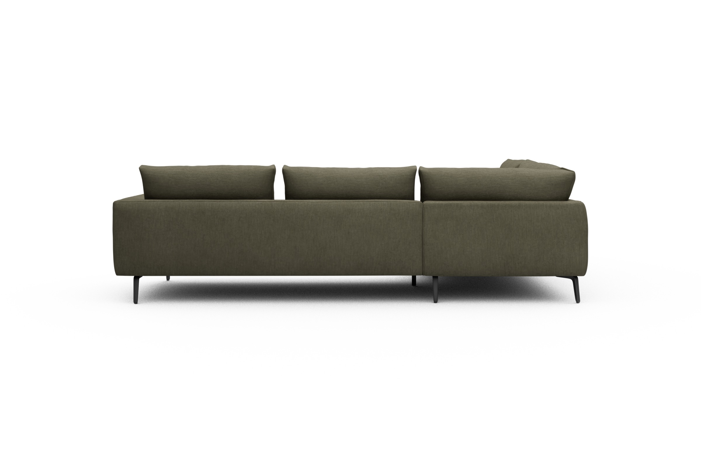 Ecksofa Karl Relax-Ecke links mit 2,5-Sitzer Vivus-Dusty-Olive