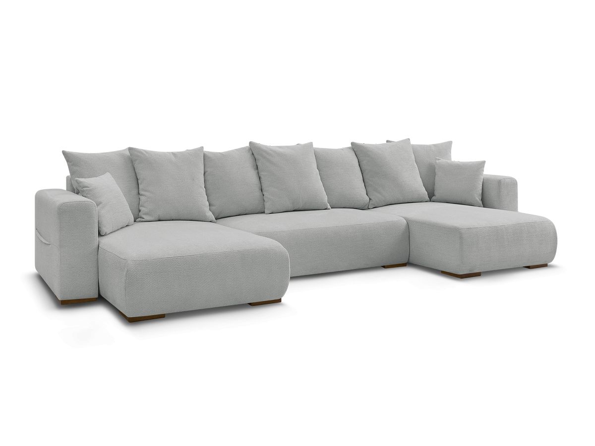 Bobochic Sidonie Wohnlandschaft Melange-Stoff Hellgrau