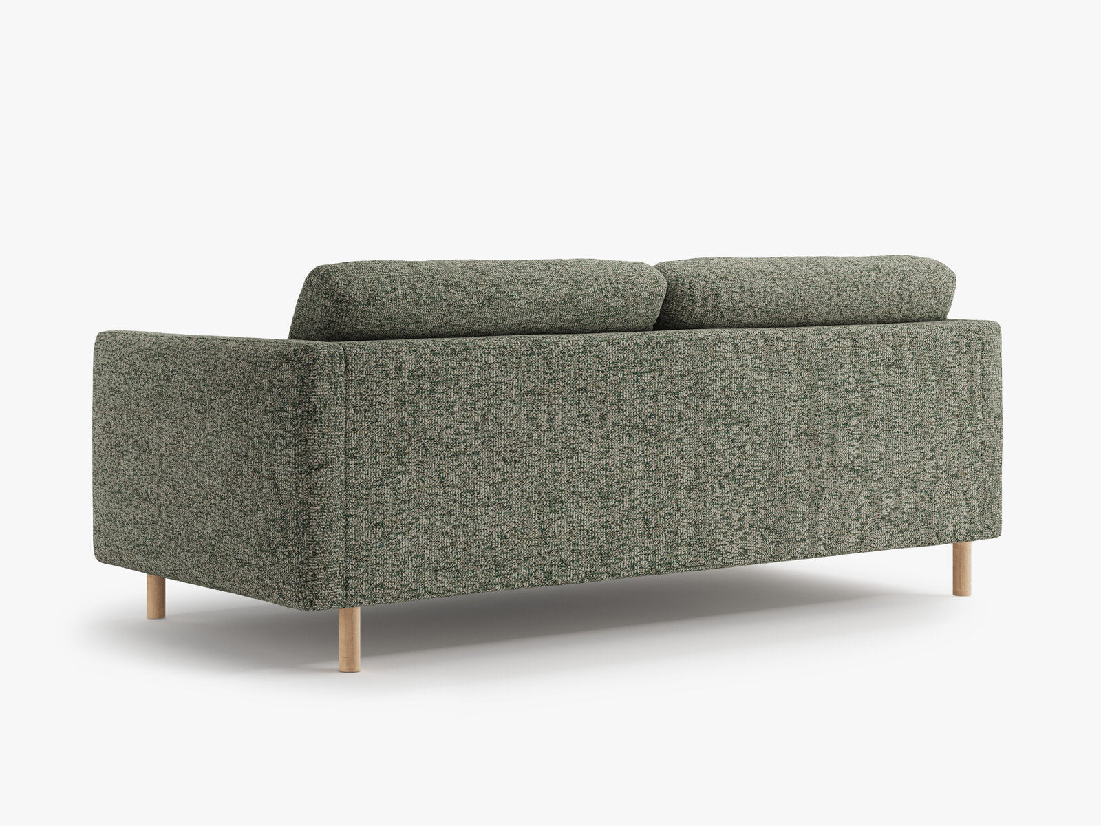 Micadoni Sofa Eden 3-Sitzer Strukturierter Stoff Moßgrün Melange