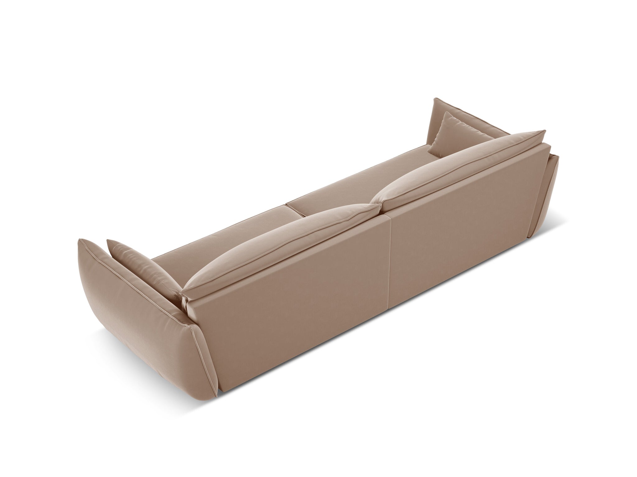 Micadoni 4-Sitzer Sofa Kaelle Samt Beige