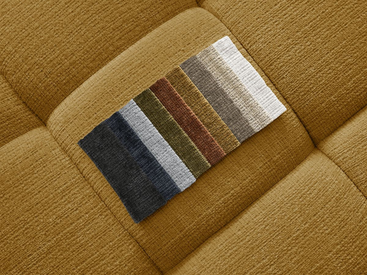 Bobochic Ivane Ecksofa Strukturstoff Gelb Ecke links