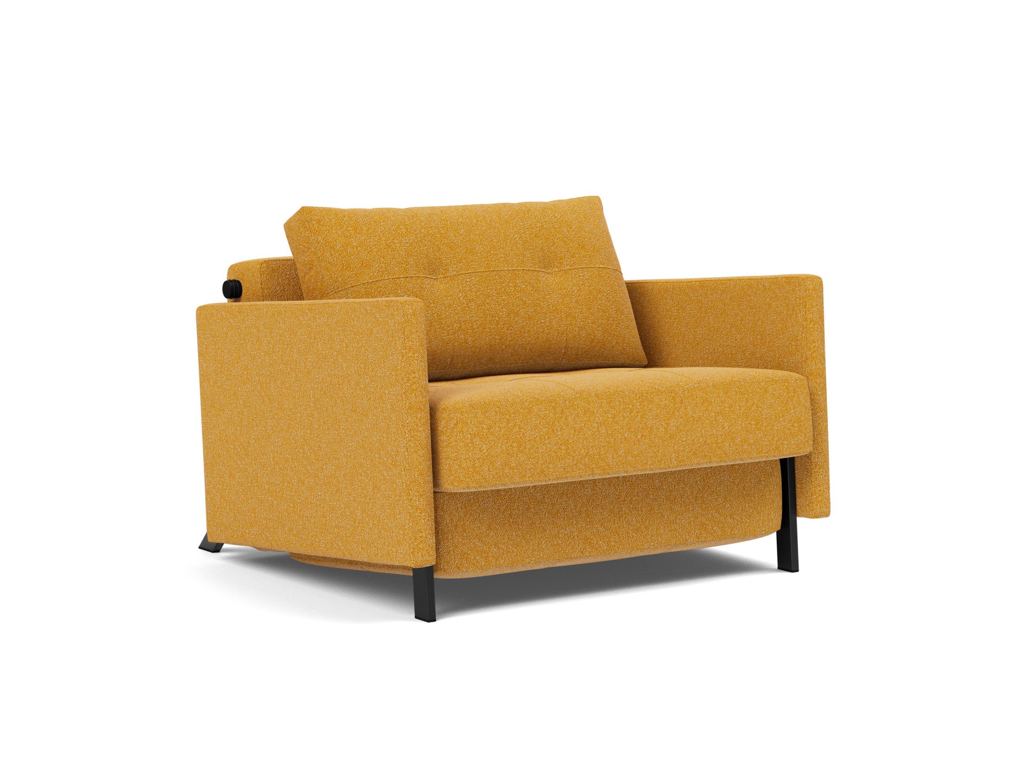 Schlafsessel Cubed 90 mit Armlehnen Boucle Skandi 536-Ochre