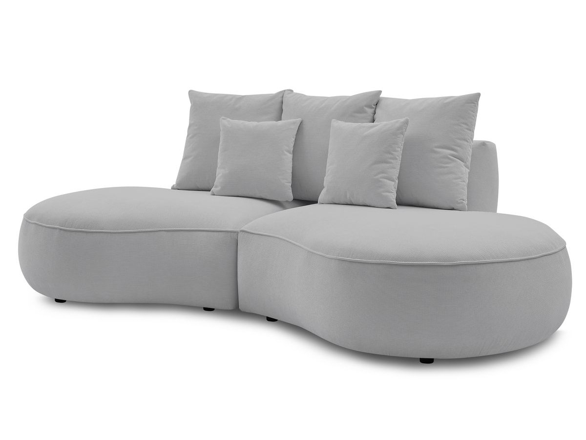 Bobochic Saint-germain Sofa 3-Sitzer Strukturstoff Hellgrau
