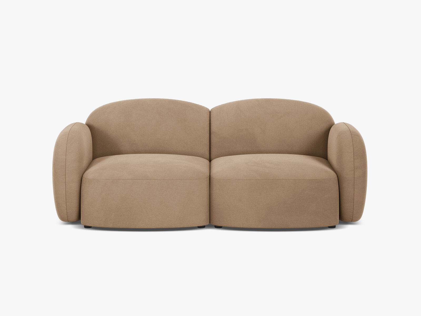 Micadoni Sofa Blair 2-Sitzer Samt Casino Sand