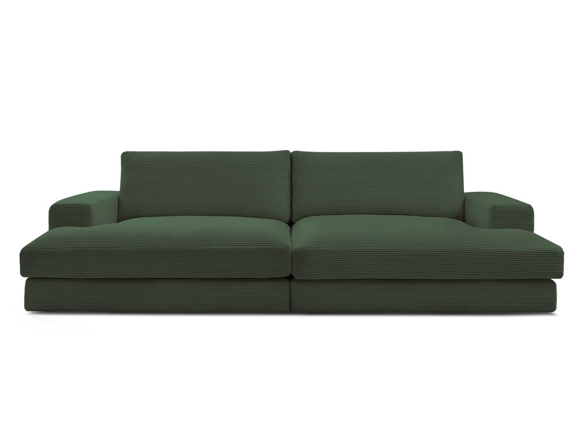Bobochic Leonard Sofa 4-Sitzer 274 × 159 cm Cordsamt Dunkelgrün