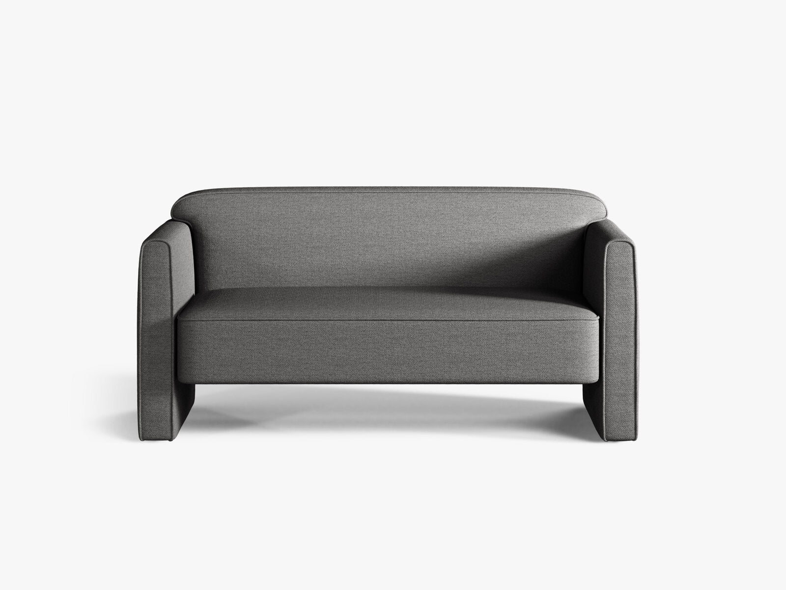 Micadoni Sofa Abby 2-Sitzer Strukturierter Stoff Heritage Grau