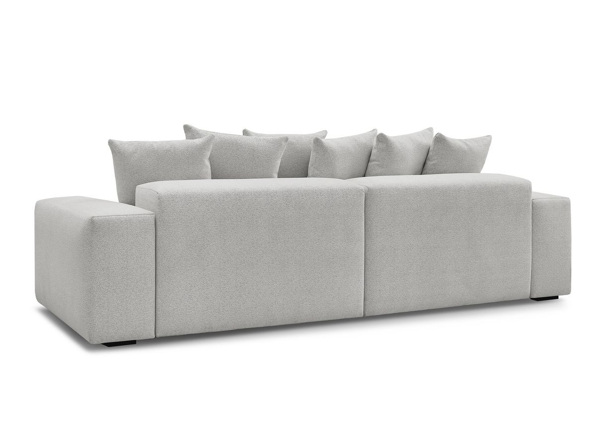Bobochic Voltaire Sofa 4-Sitzer 320 × 124 cm Melange-Stoff Hellgrau