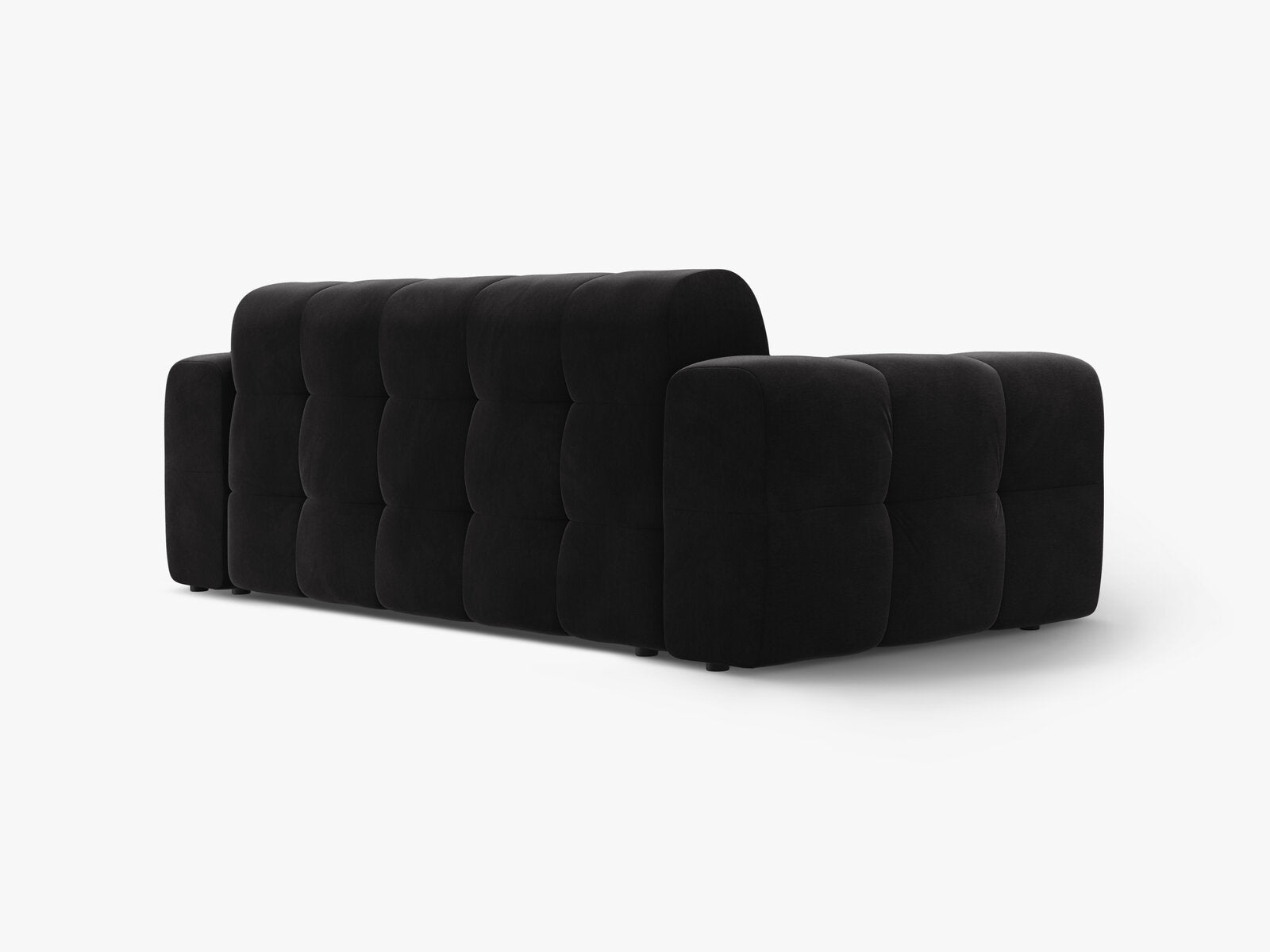 Micadoni Sofa Kendal 3-Sitzer Samt Magic Velvet Schwarz