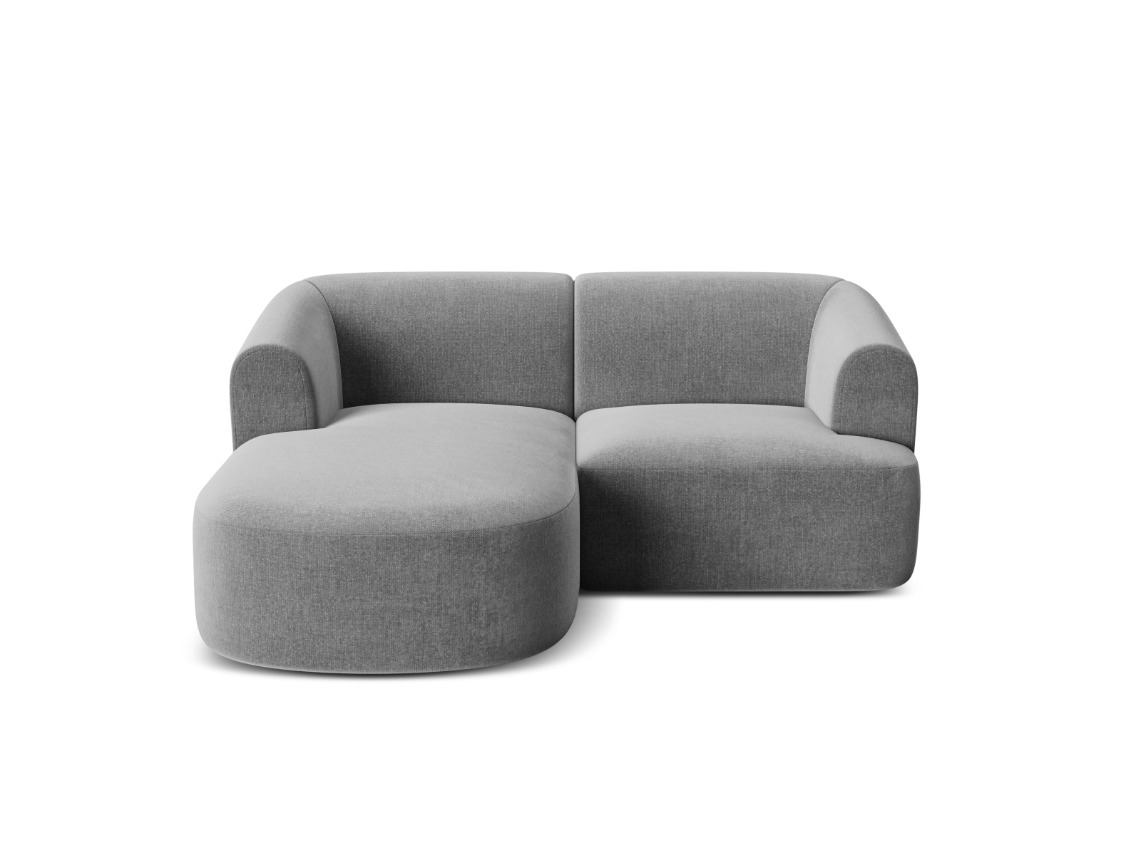 Cosmopolitan Design Ecksofa Campi 3-Sitzer Samt Vogue Grau Links