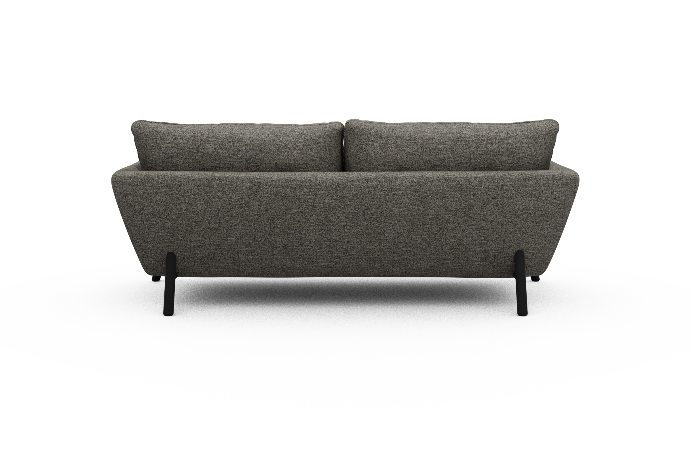 Sofa Emil 3-Sitzer Beinfarbe Eiche Schwarz Carreno-Sepie-Brown