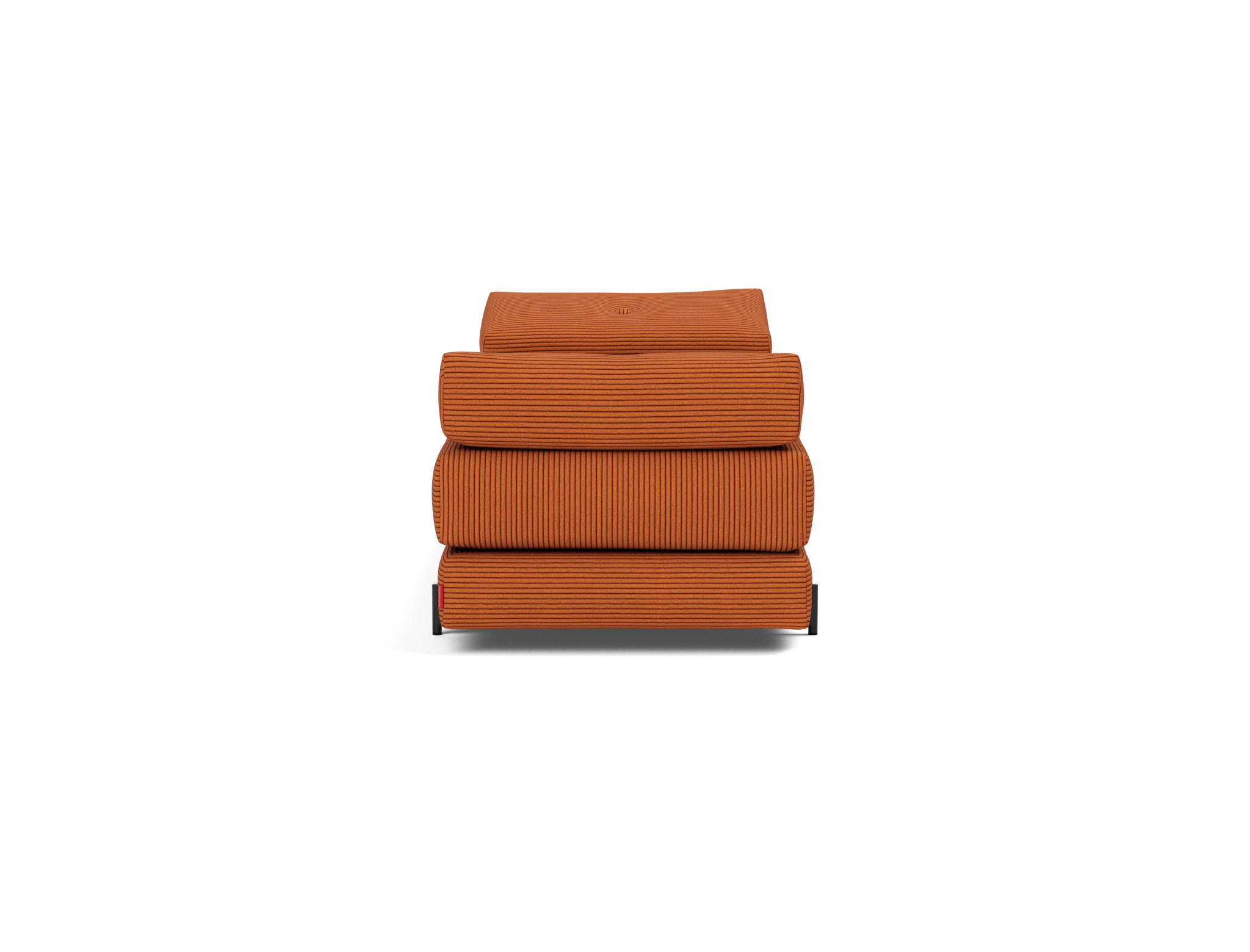 Tagesbett Sigmund Kord Corduroy 595-Burnt-Orange Beine Indu schwarz