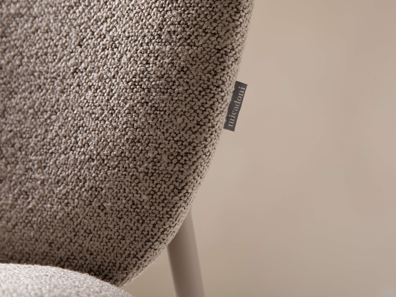 Micadoni Stuhl Echo 1-Sitzer Boucle Dunkelbeige