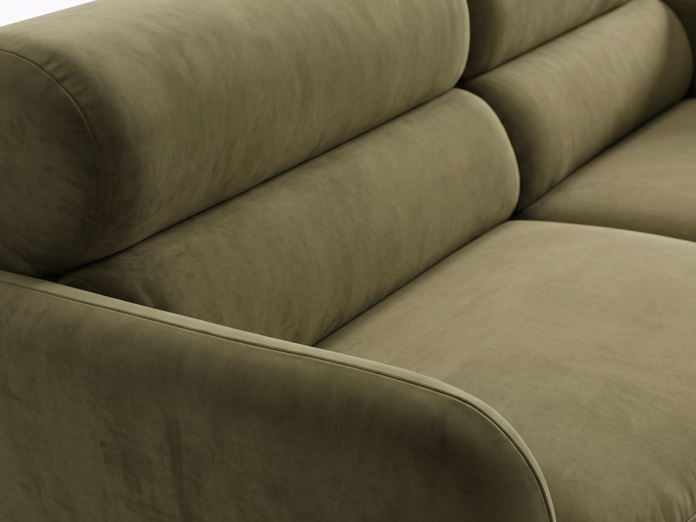 Cosmopolitan Design Sofa Malmo 3-Sitzer Samt Bluvel Grün