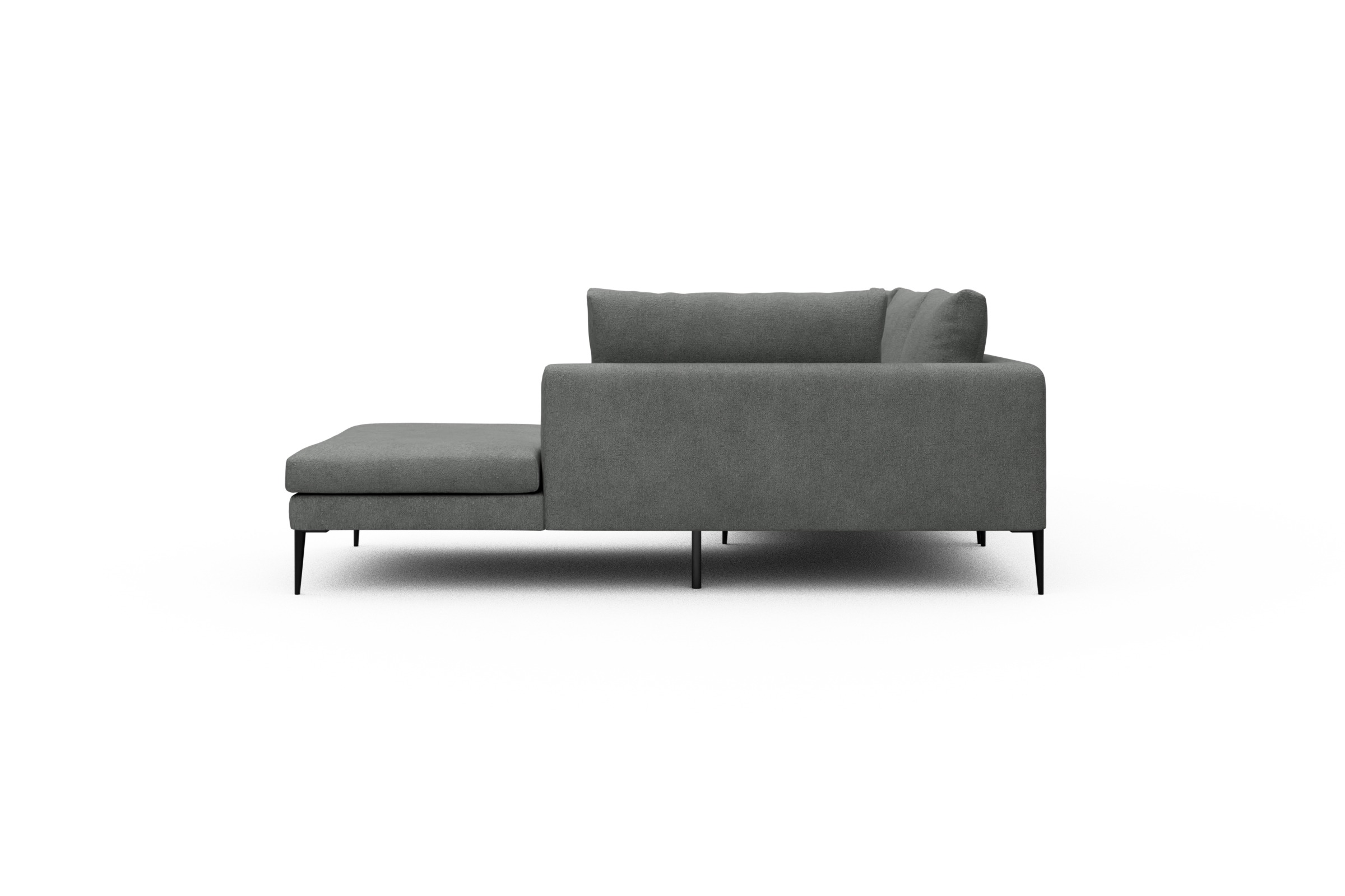 Ecksofa Paul Relax-Ecke links mit 3-Sitzer Boucle-Ash-Grey