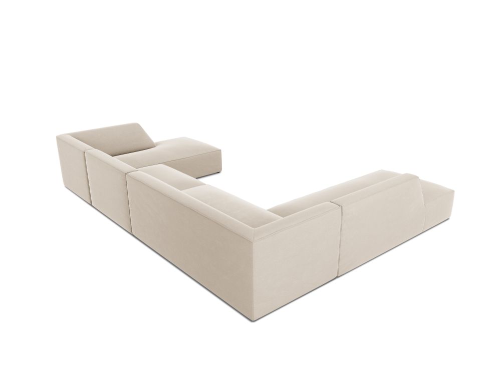 Cosmopolitan Design Panoramasofa Siena 7-Sitzer Samt Salvador Beige Links