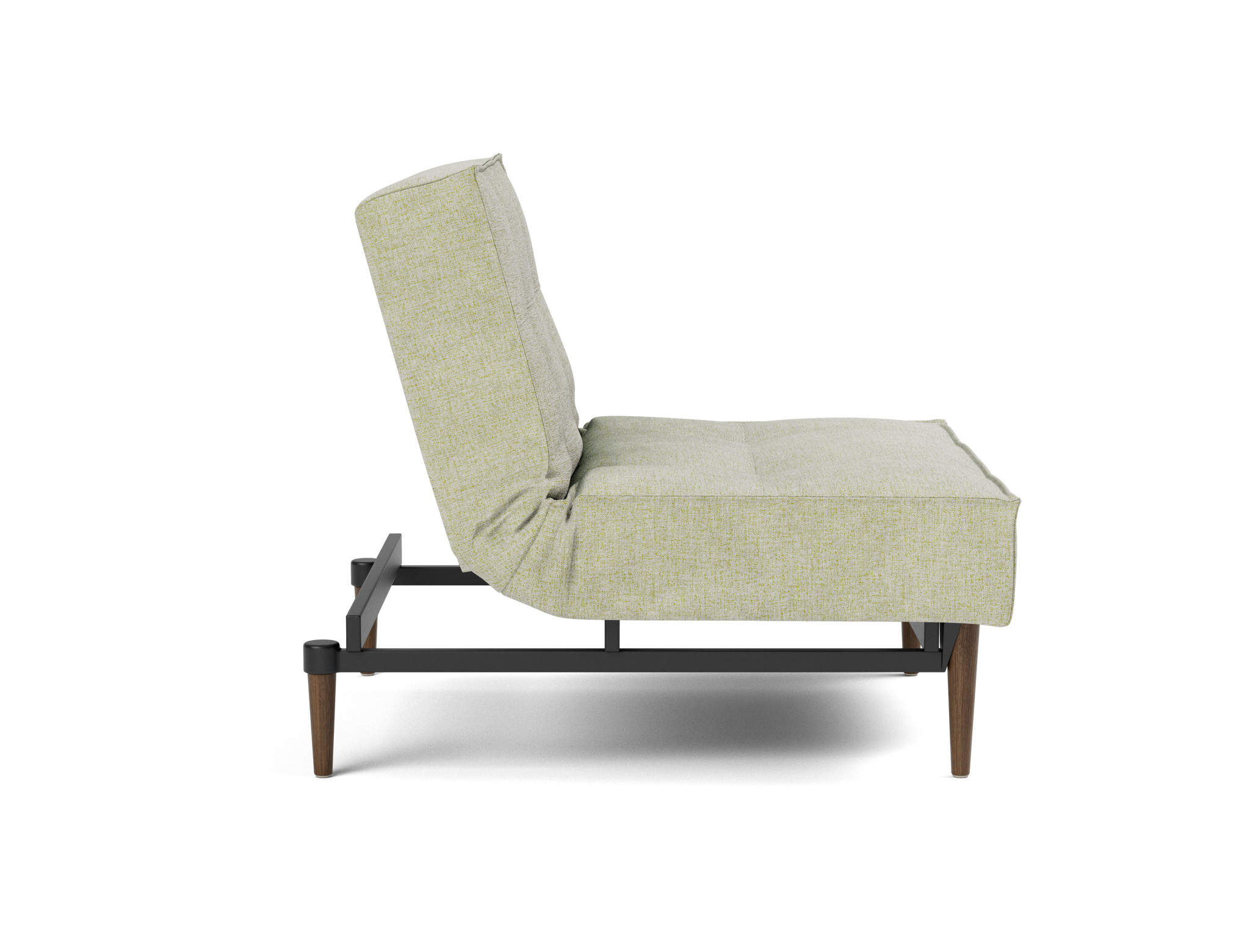 Sessel Splitback Flachgewebe Avella 280-Sand Beine Styletto Eiche dunkel
