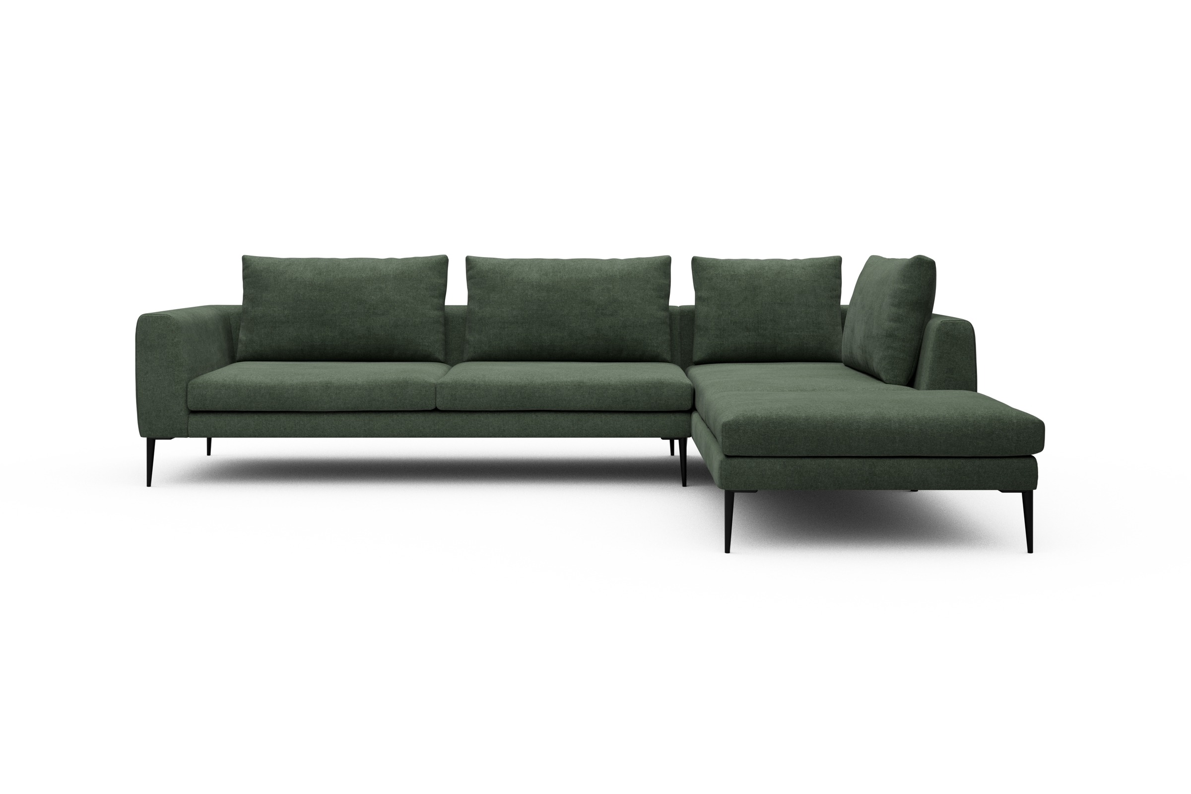 Skandi Home Ecksofa Paul Relax-Ecke links mit 3-Sitzer Casone-Forest-Green moebelfaktor