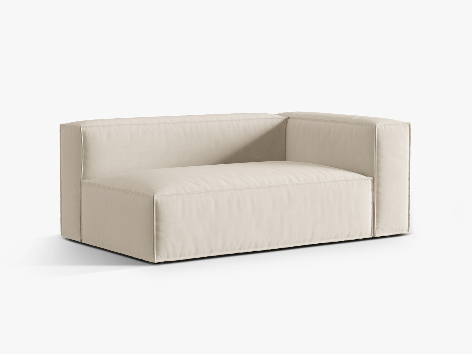 Micadoni Modul Nuria Groß 3-Sitzer Samt Paris Beige Rechts