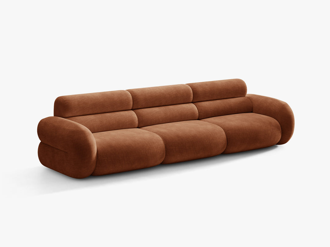 Micadoni Neo Modulares Sofa 4-Sitzer Chenille Golden Terrakotta