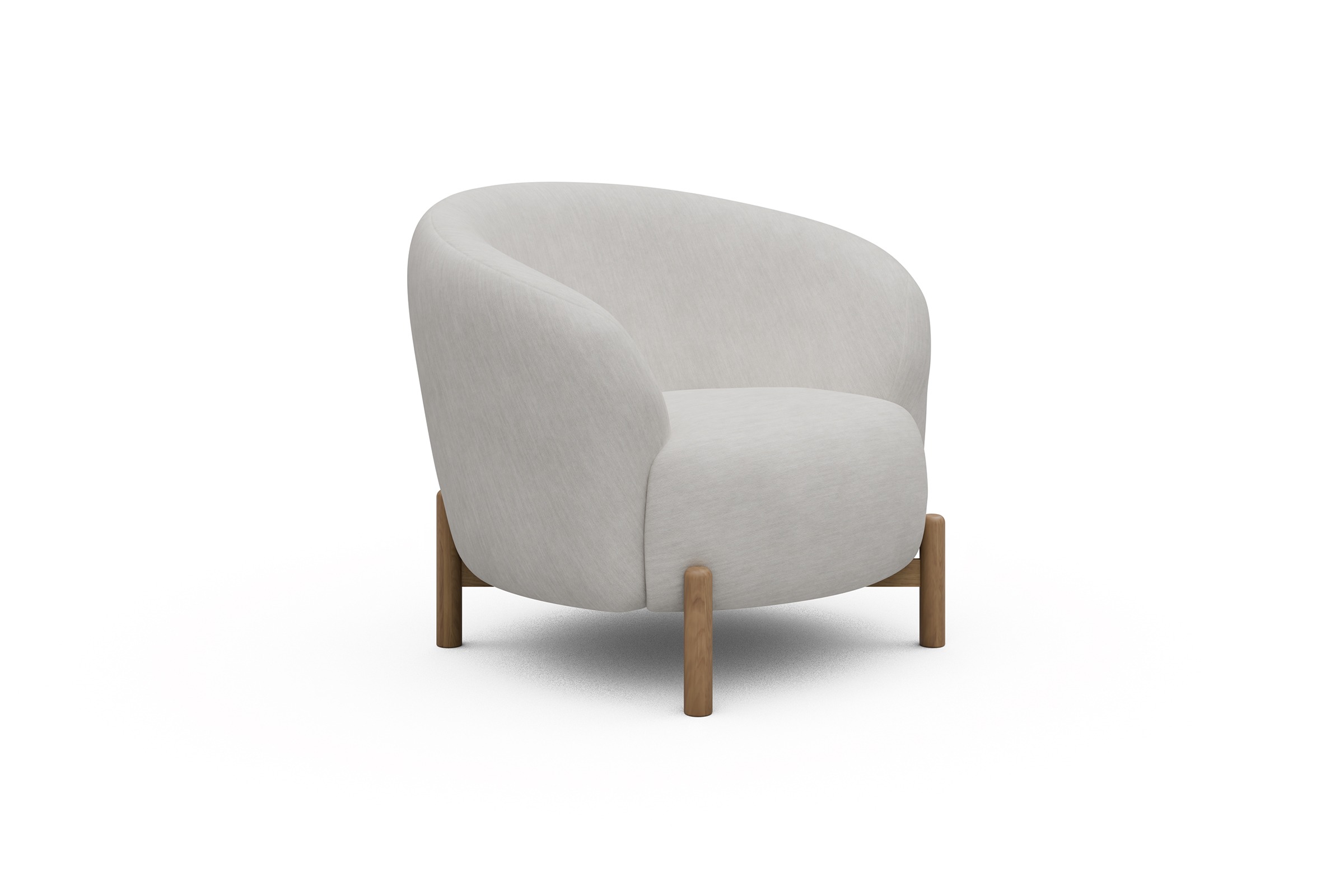 Sessel Ronda Holzbeine Eiche Natur Vivus-Dusty-Off-White