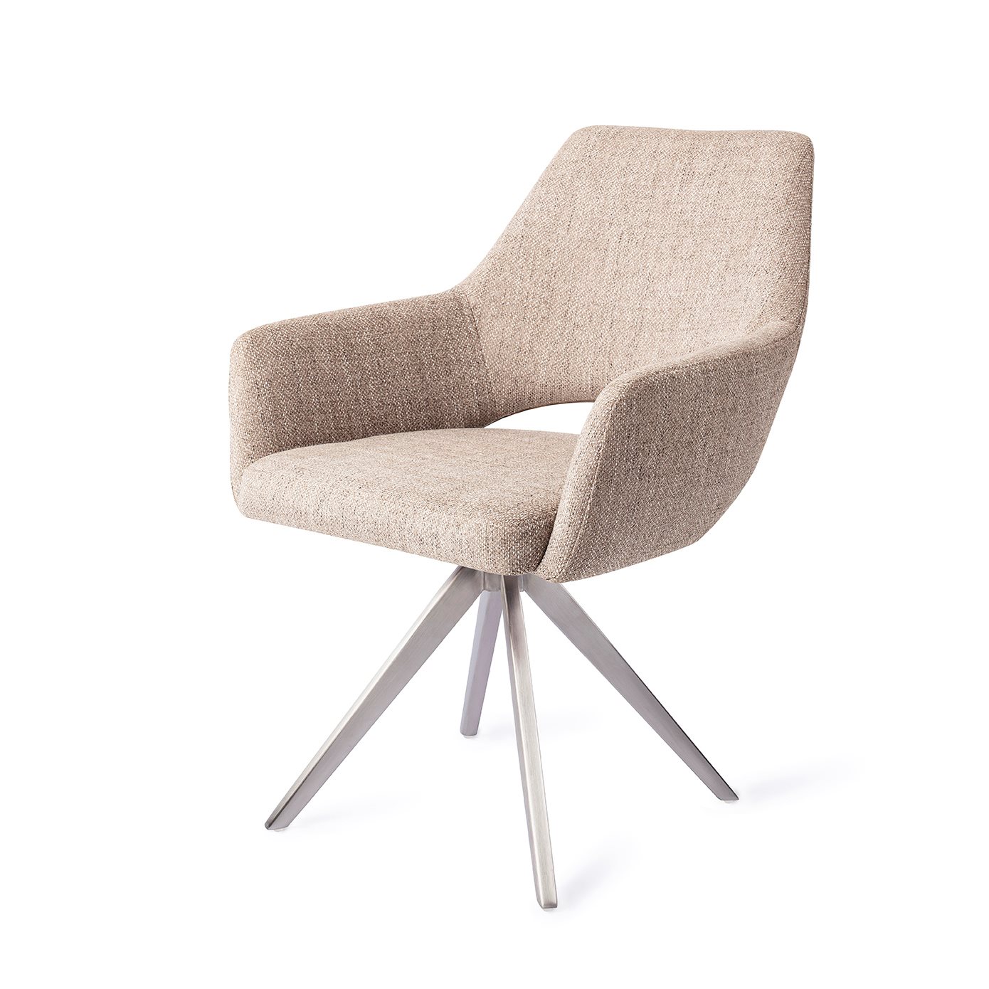 Jesper Home Esszimmerstuhl Yanai Biscuit-Beach Turn Stahl