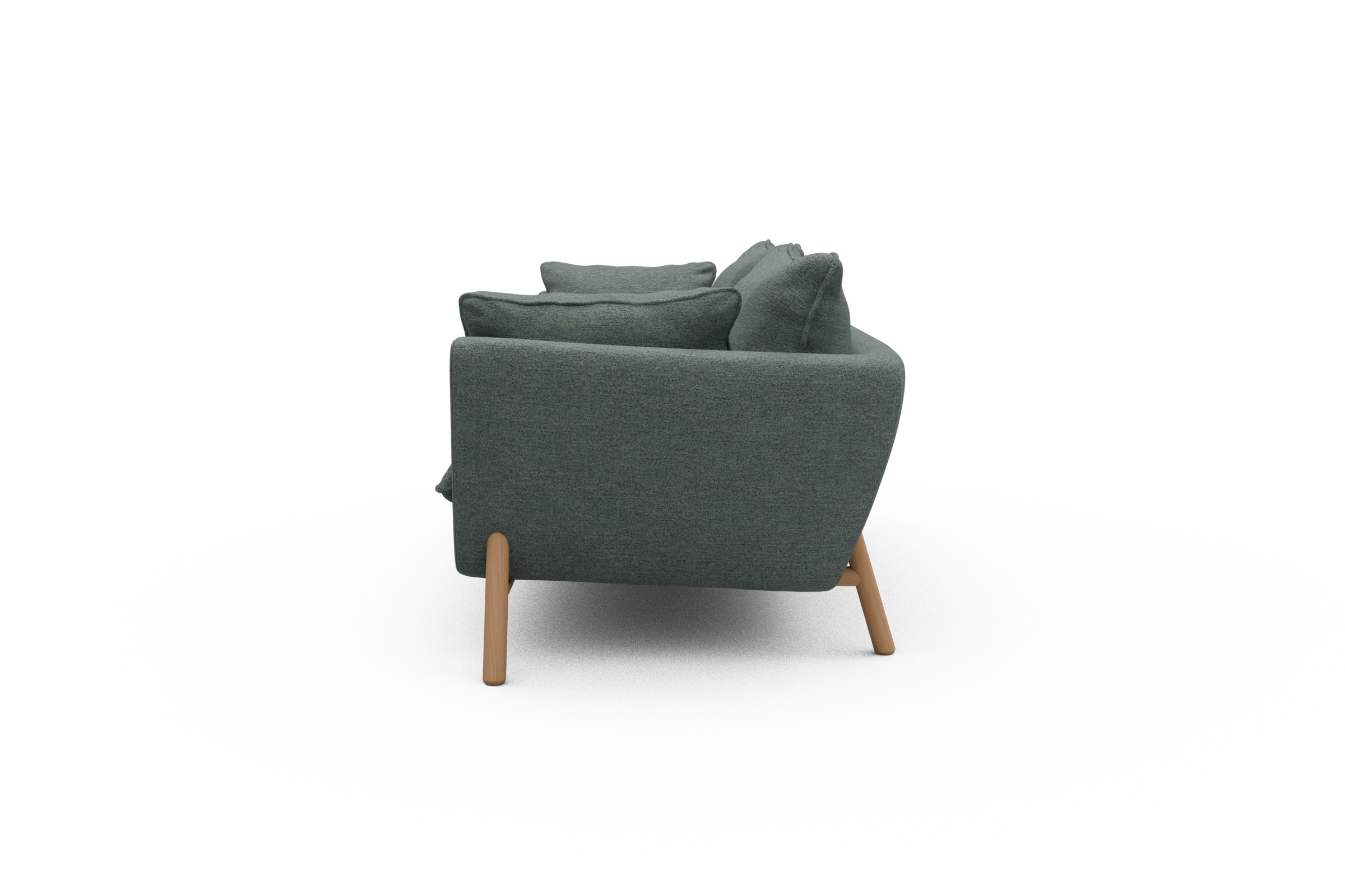 Sofa Emil PREMIUM 3-Sitzer Beinfarbe Eiche Natur Carreno-Ice-Blue