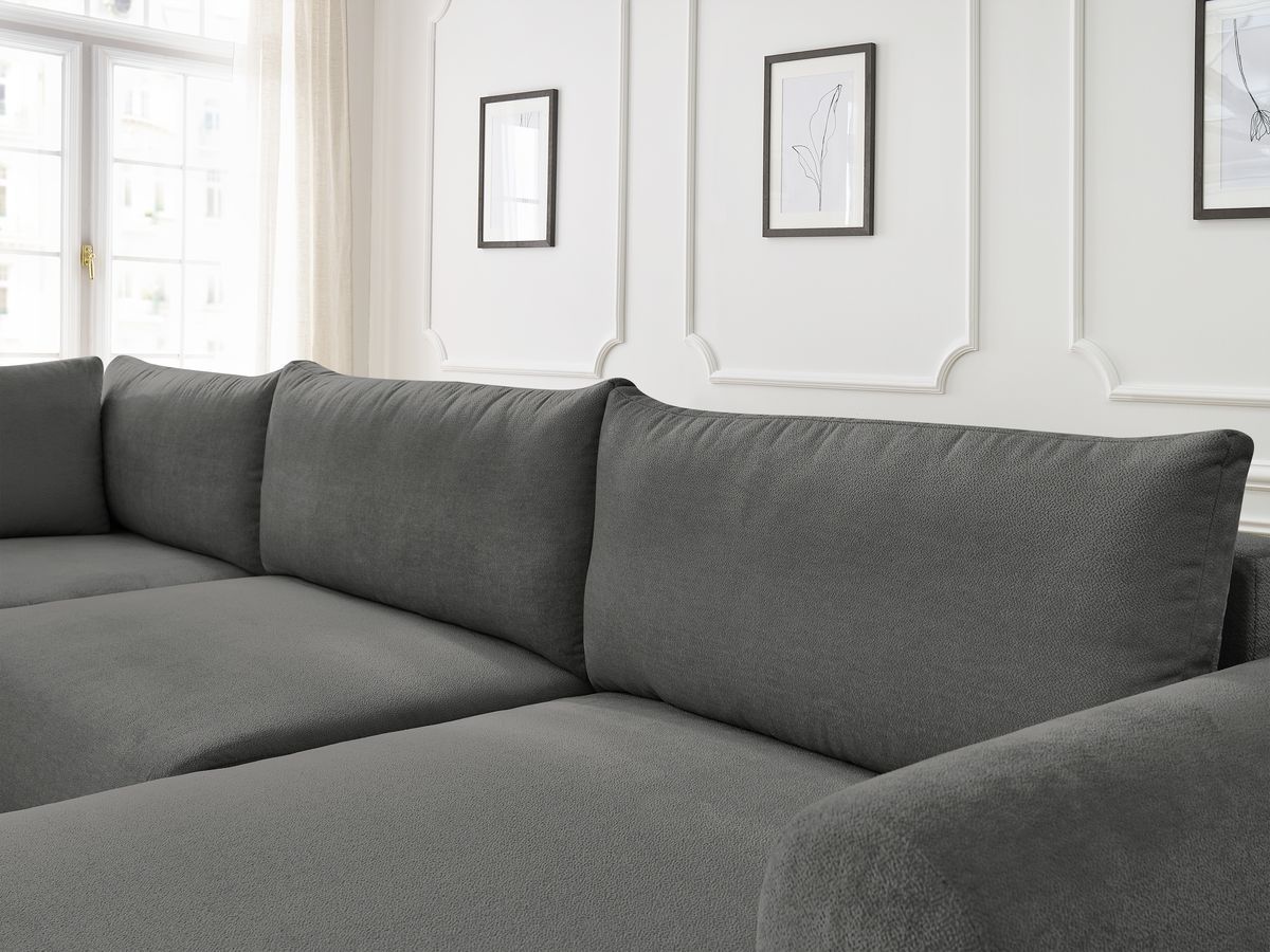 Bobochic Lucien Wohnlandschaft Stoff Dunkelgrau Ecke rechts