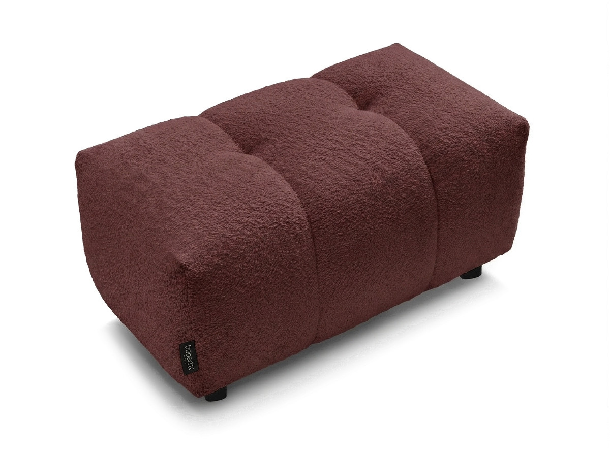Bobochic Roxelane Pouf Bouclé-Stoff Rot